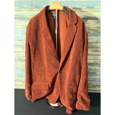 Abbott Elementary Blazer XXL Rust Orange EUC Corduroy Single Breasted Jacket