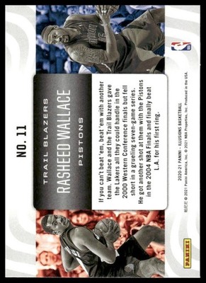 2020-21 PANINI RASHEED WALLACE Auto /49 2020-21 Panini Illusions