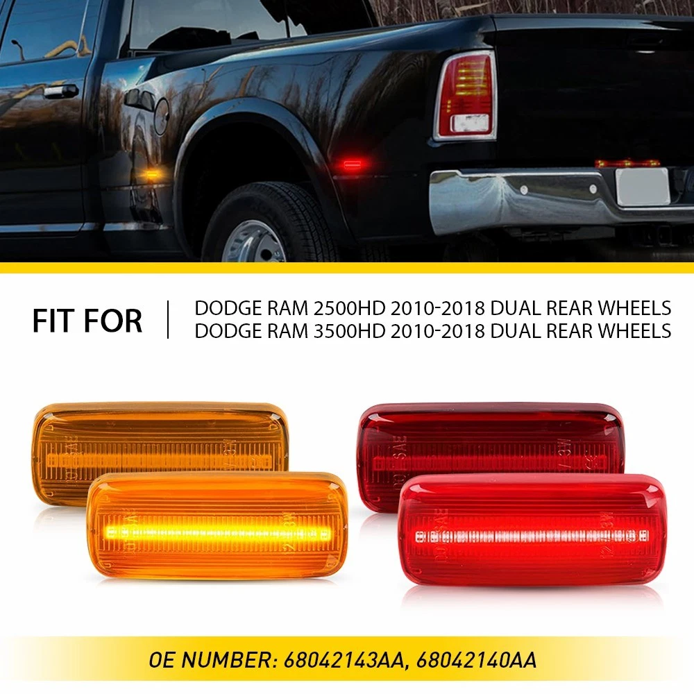 Carcasa De Luz De Señalización Lateral ámbar LED Pa' Dodge Ram 2500/3500 Dually 2003-2009