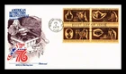 DR JIM STAMPS US COVER COLONIAL AMERICAN CRAFTSMEN FDC SETENANT FLEETWOOD