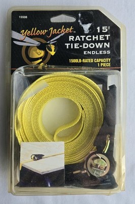 15' Foot Ratchet Tie Down, 15,000 Pound Rated Capacity