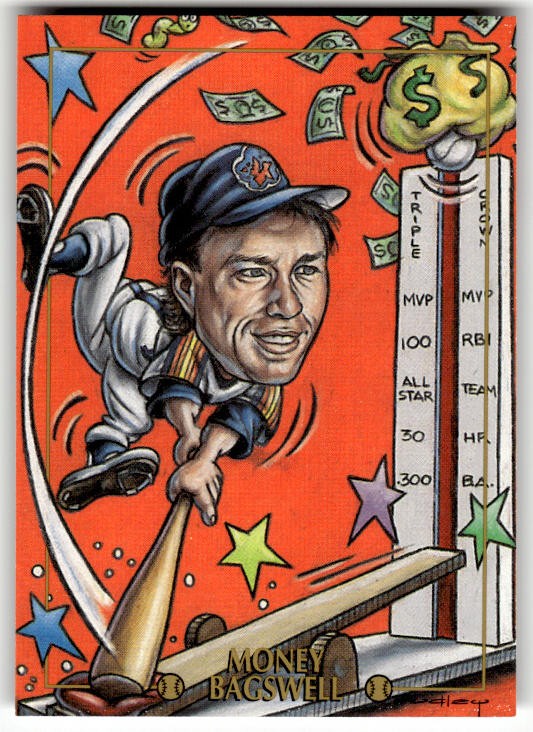 1995 Cardtoons Money Bagswell #86 Houston Astros Jeff Bagwell