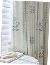 Linen Blend Pinch Pleated Curtains for 30"W x 84"L Pack of 2 Antique White