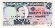1970 Mocambique 50 Escudos 4544278 Paper Money Banknotes Currency