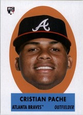 Cristian Pache RC 2021 Topps Archives 1963 Peel-Offs #69PO-12 Braves Rookie Card