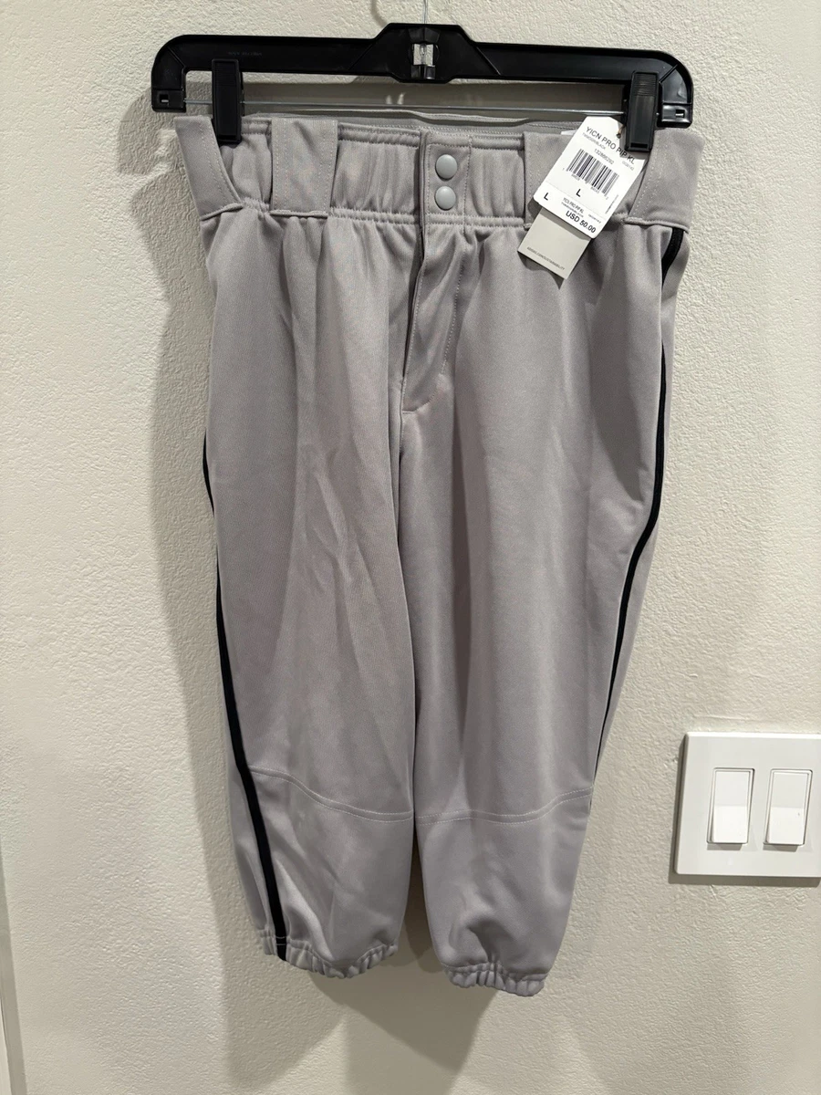 Adidas Jugend Icon Pro Pipe knielange Baseball Hose grau/schwarz GQ9142 Größe L
