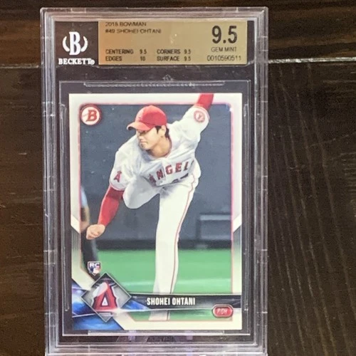 2018 Shohei Ohtani Topps Bowman Rookie Card Angels #49 RC BGS 9.5 GEM MINT