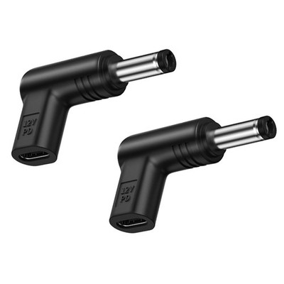 2 PCS USB C Female to DC 5.5x2.1mm PD Trigger Male Adapter Plug Connector