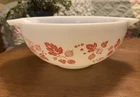 Vintage Pyrex Pink Gooseberry #443 Large Tabbed Cinderella Mixing Bowl Nesting