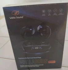 Wallabuds PRO NIB Wireless Black Earbuds 2023 Bluetooth