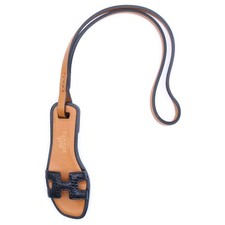 Hermes Oran Nano Bag Charm Strap Brown Natural Sable Used