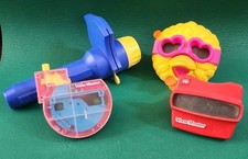 Vtg Tyco Viewmaster 3D View-Master Red Viewer Made in USA, Lot of 4 As-Is Parts