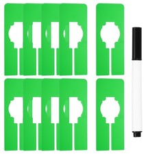 Clothes Dividers 10 Pack Rectangle with Marker Pen, Green