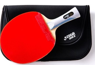 w/ 6 GIFTs Genuine DHS 6-Star Bat Paddle Table Tennis Racket Long/Short Handle