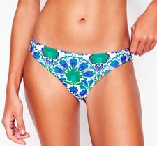 Boden Classic Bikini Brief Size 10 Blue Dandelion Mid Rise Swim Bottom S0197 New