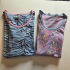Vctorias Secret Nightgown Set Of 2 Women XL Pink Stripe Blue Animal Print READ
