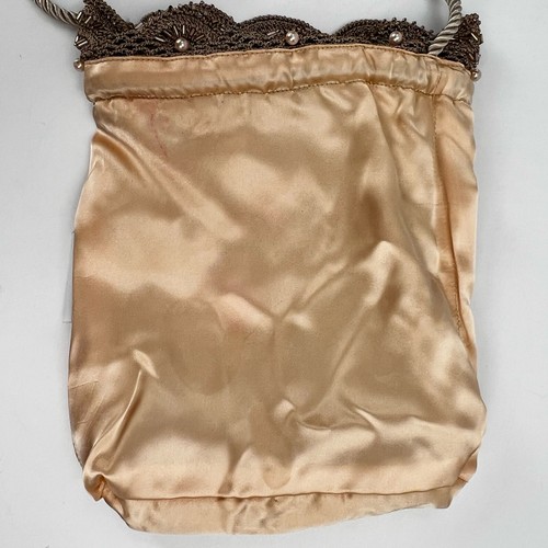 VTG SHARMARK Knot Knots Gold Beaded Mesh Crossbody Bag Evening Out Party Purse - Picture 16 of 24