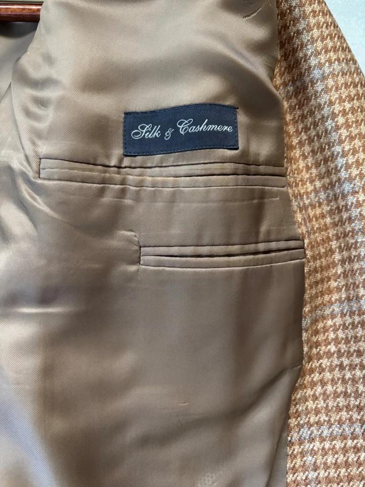 ABRIGO DEPORTIVO BLAZER DE CACHEMIR SEDA ERMENEGILDO ZEGNA FOR WILKES BASHFORD TALLA 58L Foto 4 de 4