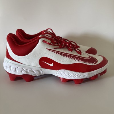 Nike Men s 15 Alpha Huarache Elite 4 Low MCS Baseball Cleat White/Red FD6255-105