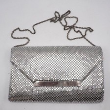 Bags By Marlo Small Crossbody Purse Silver Beaded Evening Shoulder Bag
