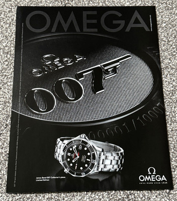 2008 Magazine Picture Advert Omega James Bond 007 Watch Ad Quantum of Solace