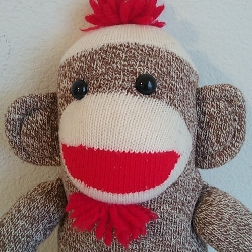 Sock Monkey Plush Toy 20" - Picture 2 of 9