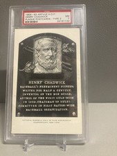1956-63 Artvue Type 2 Henry Chadwick HOF Plaque Postcard PSA 7 NM