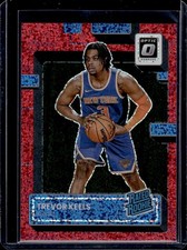 Trevor Keels 2022-23 Donruss Optic #243 Red Sparkle Prizm Rated Rookie