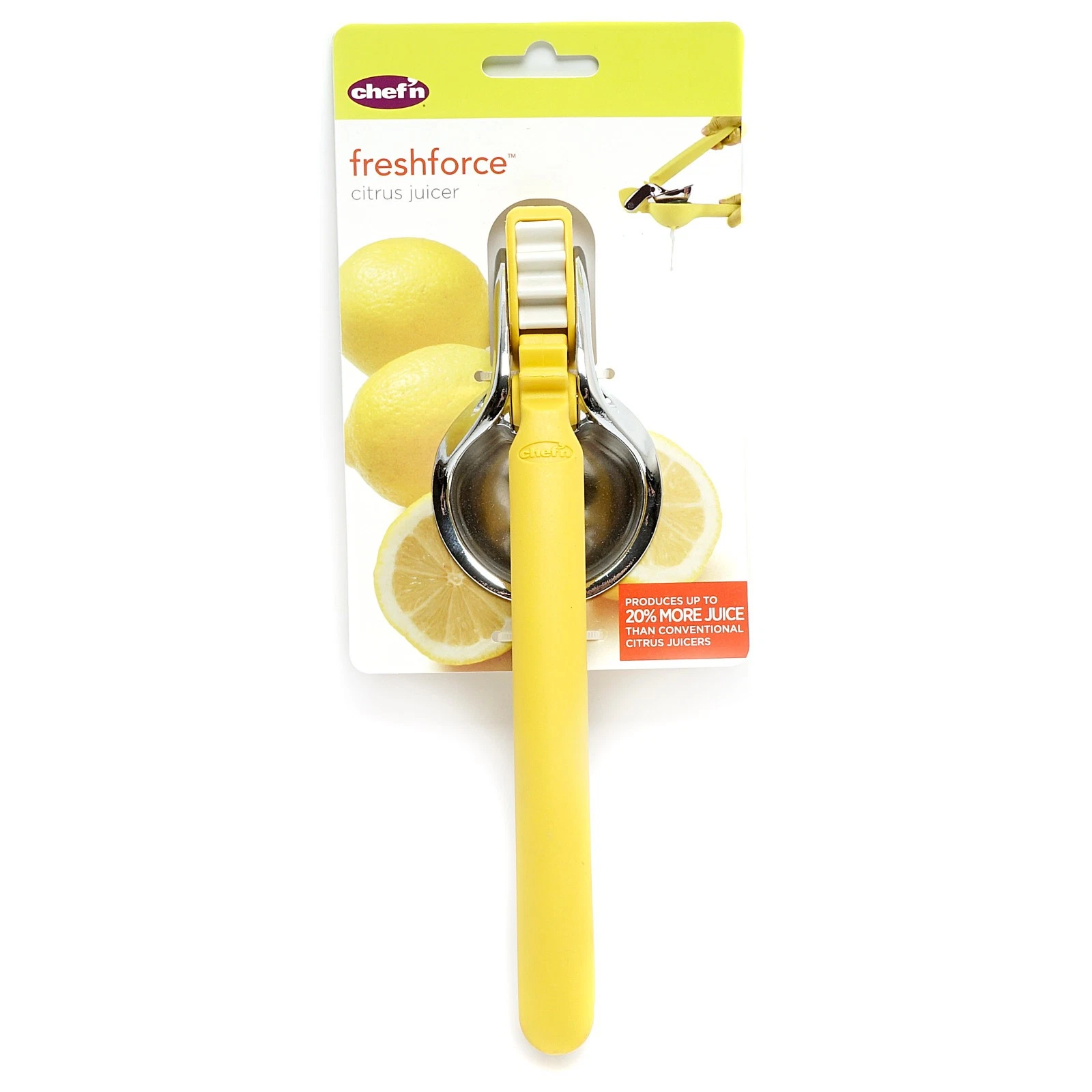 Chef'n Fresh Force Citrus Juicer Manual Hand Press, Dual-Gear, Dishwasher Safe
Opens in a new window