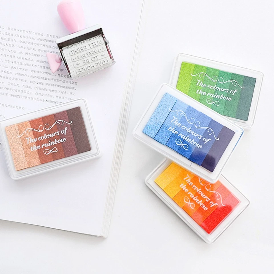  1PC Craft Ink Pad Stamps Partner of DIY Multicolor Craft Stamp Pad 6-color - Image 3 of 4