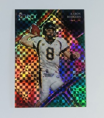 2023 Panini Select Draft Picks Red & Green Squares Prizm/25 Aaron Rodgers*NM