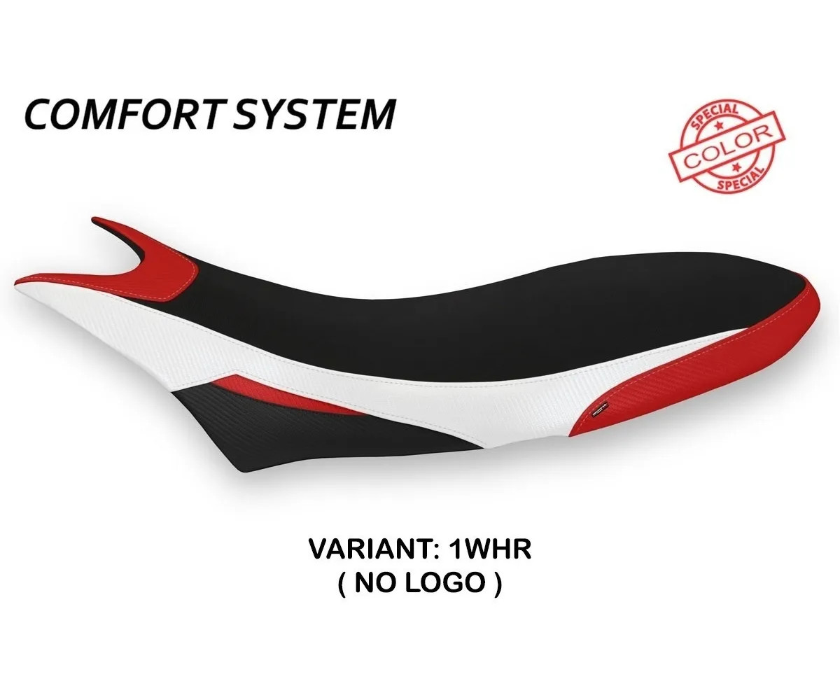 Seat cover Orlando SColor CS White-Red TPZ DUCATI HYPERMOTARD 950 2019 2026 Hu