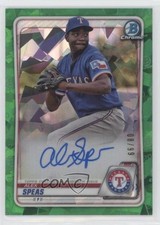 2020 Bowman Chrome Prospect Green Atomic Refractor 8/99 Alex Speas Auto 09es