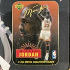 1996 Upper Deck Michael Jordan 5 All Metal Card Set Cards Still Sealed Tin Isn’t