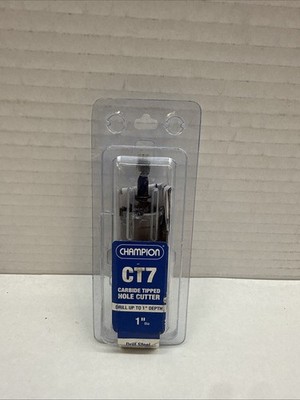 Champion Cutting Tool CT7, 1  Carbide Tipped Hole Saw Cutter 1  Cut Depth, NEW