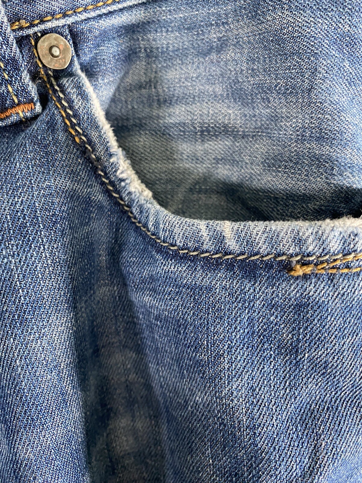 Mavi Leo Low Rise Easy Boot Cut Distressed Blue Baggy… Gem