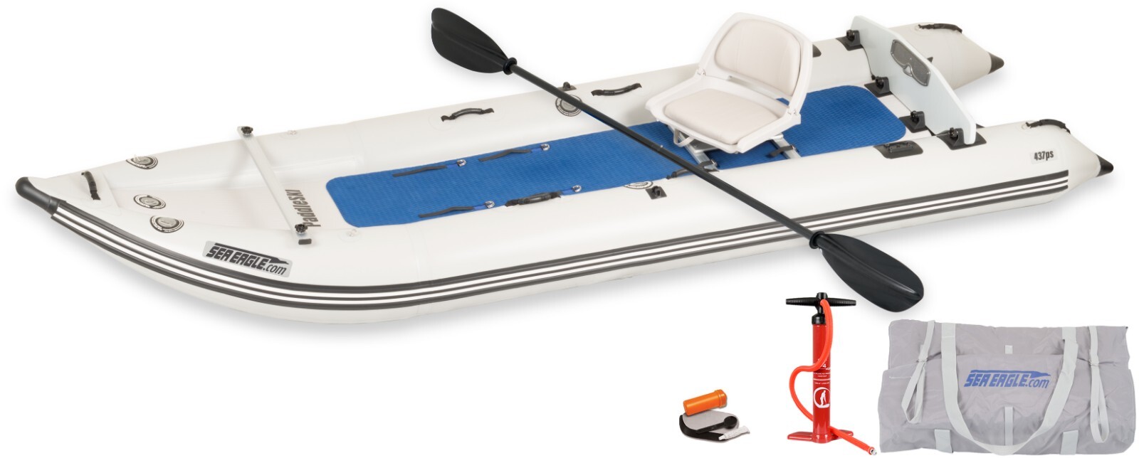 Sea Eagle 437ps Paddleski Solo Start-up Package Inflatable Catamaran Boat