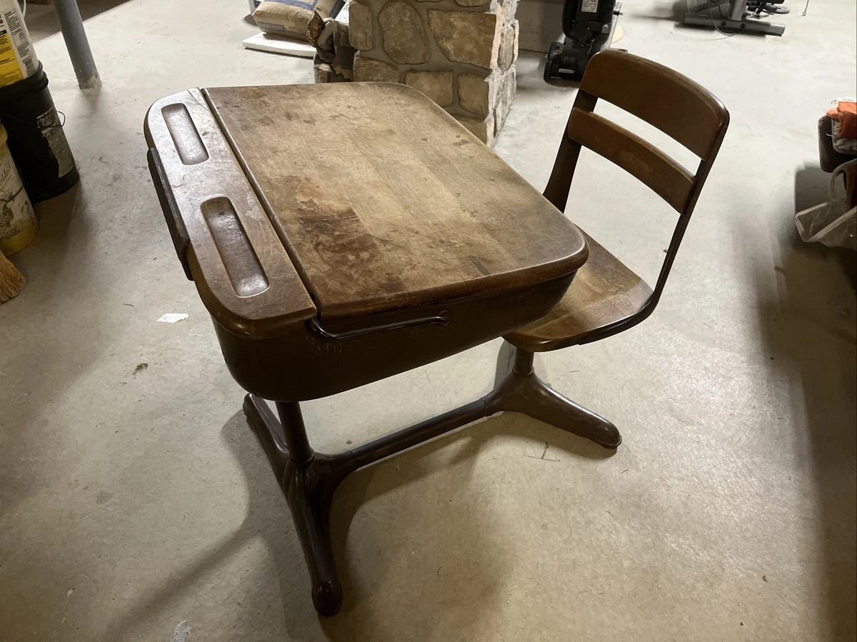 Old school desk and outlet chair combo