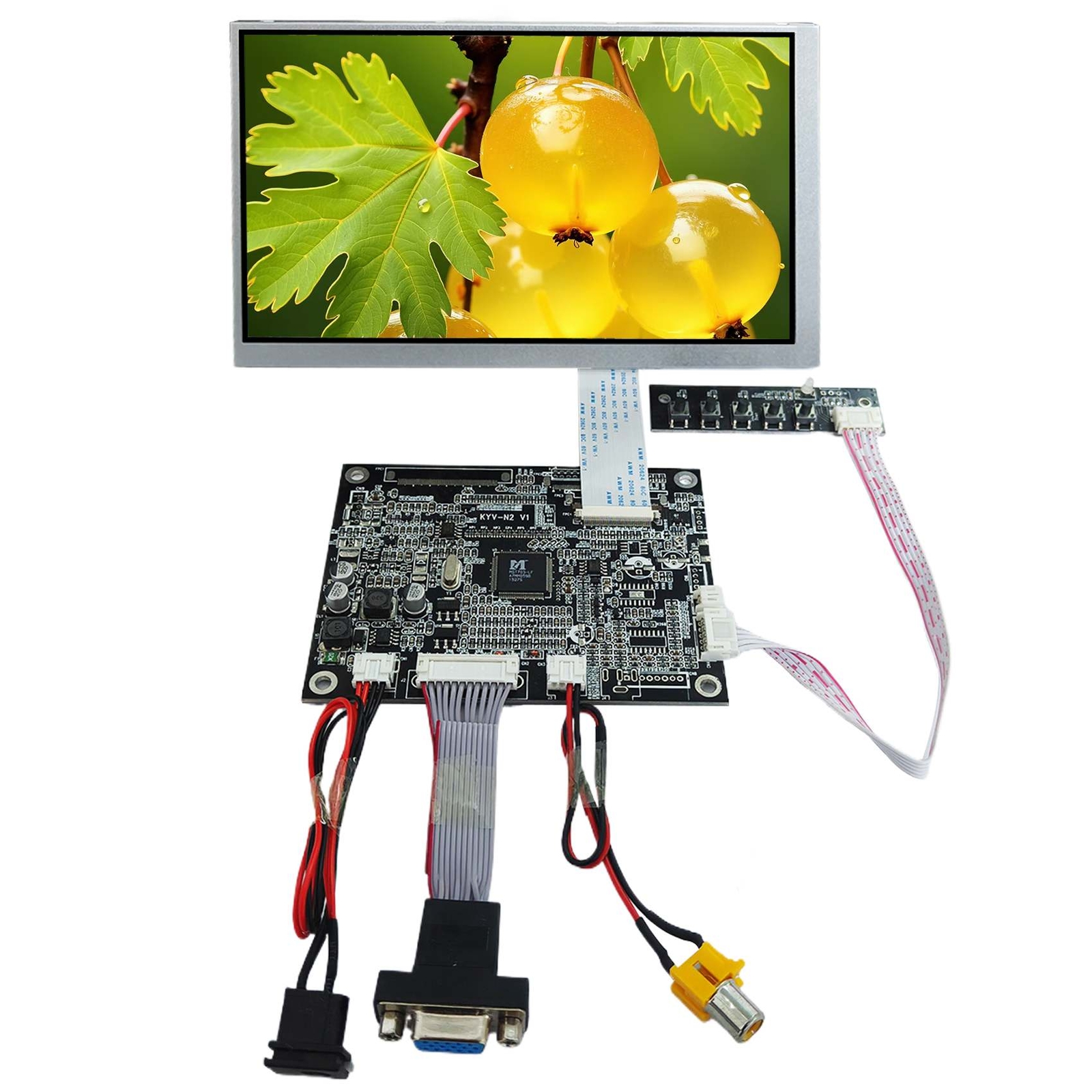 7"" AT070TN83 800x480 300 nits LCD Screen ,VGA AV Reversing Control Board 40 pins