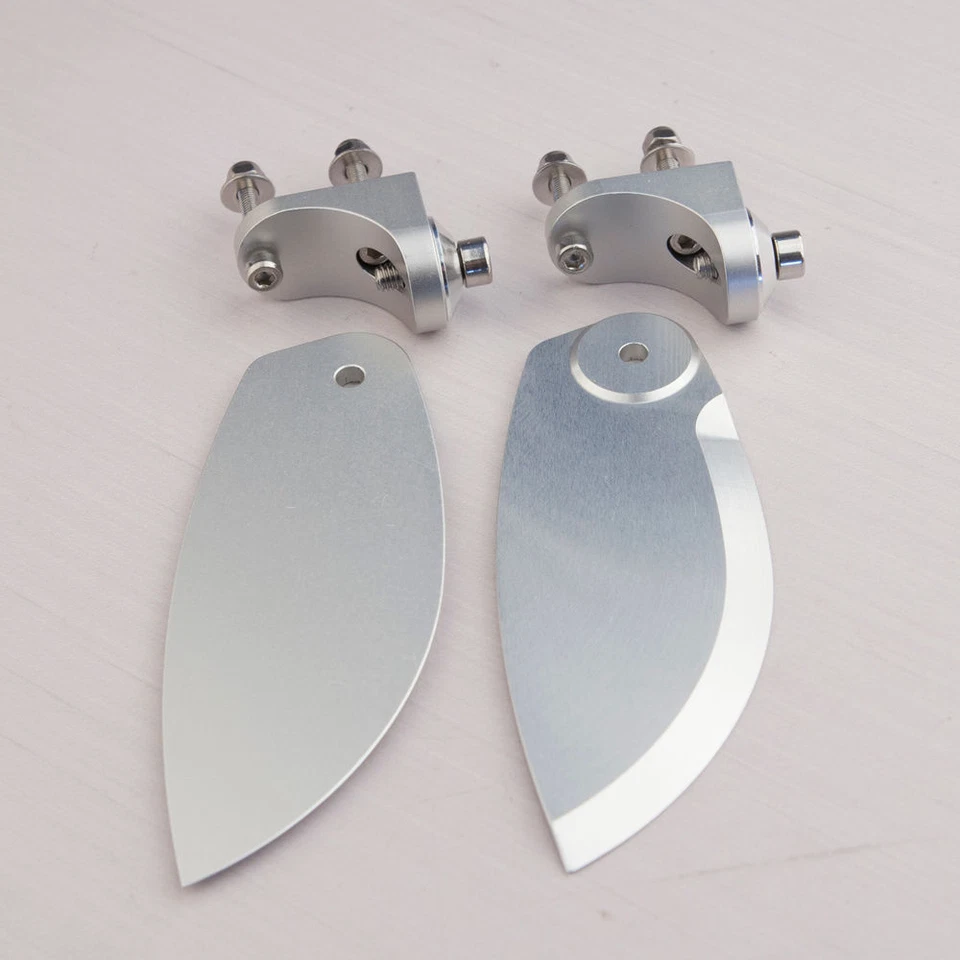 A pair CNC Aluminum Turn Fin 38x90mm Left and Right For RC Boat Marine #1244 - Image 3 of 3