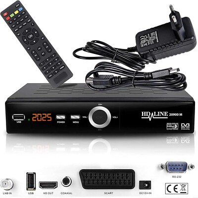 hd-line Echosat 20900 Digitaler Satellitenempfänger (HDTV, DVB-S/S2, HDMI