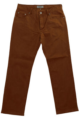 Eagle No7 Herren Jeans Hose Gr.25 braun uni gerade Regular Gabardine