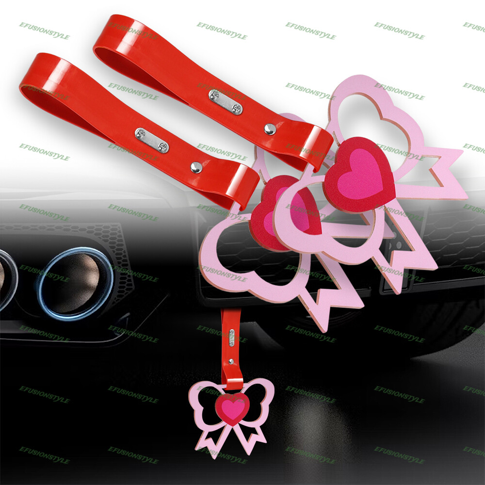 Bowtie Ribbon JDM Pink Ring Tsurikawa Subway Bus Car Handle Strap