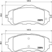 P 61 120 Brembo Set BeläGe Bremse, Scheibenbremse FüR CitroëN, Opel, Peugeot,