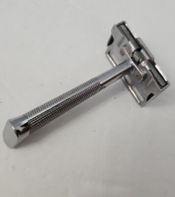 Vintage Gillette GEM Razor Flip Top Safety Razor EUC