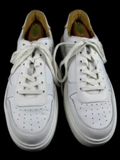 Allen Edmonds "OWEN" Leather Lace Sneakers 10 D White LIGHTLY WORN  (546N)