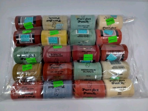 Purr-fect Punch Embroidery Thread Yarn Lot Of 20 Various Colors - Picture 1 of 3