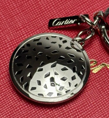 Cartier Keychain Panthere Motif Silver Keyring Charm AD VIP Gift