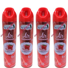 LOT 4x STRAWBERRIES  CREAM Odor Eliminator 6 in 1 Air Freshener Spray 9 ozEaNEW