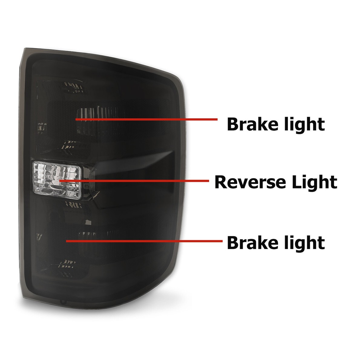 GMC Sierra &amp; Chevy Silverado 1500 19-24 3rd Brake Light Kit In Clear